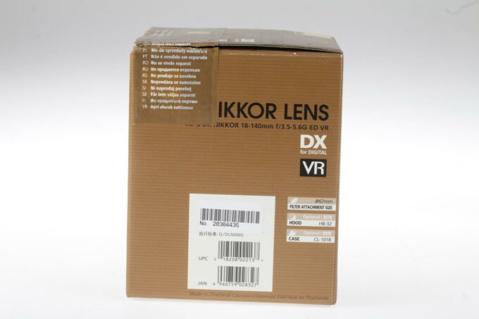 Nikon AF-S DX NIKKOR 18-140mm f/3,5-5,6 G ED VR - #20364435 - Image 3