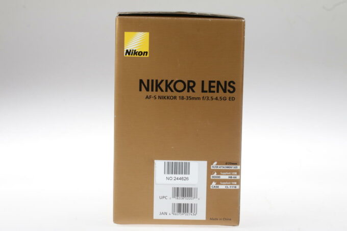 Nikon AF-S 18-35mm f/3,5-4,5 G ED - #244626