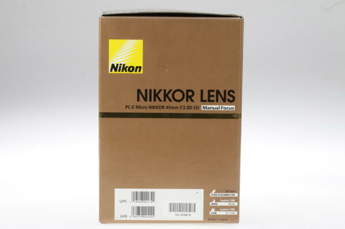 Nikon PC-E 45mm f/2,8 D ED Micro Nikkor - #205813