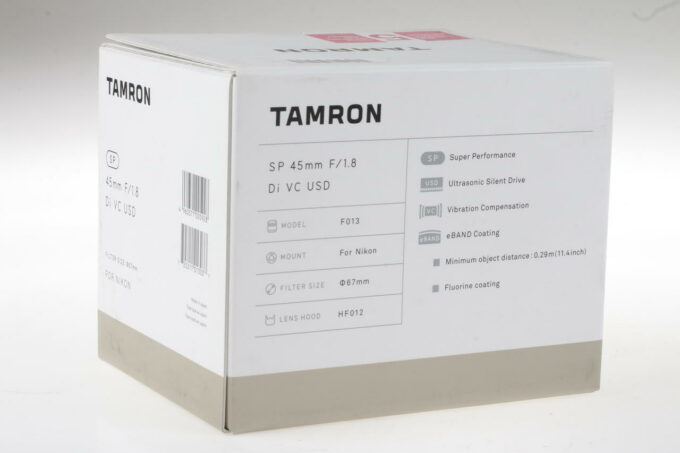 Tamron SP 45mm f/1,8 Di VC USD für Nikon F (AF) - #006725 - Image 4