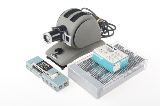Minox Diaprojektor Typ 3001 mit Stanze und Rahmen