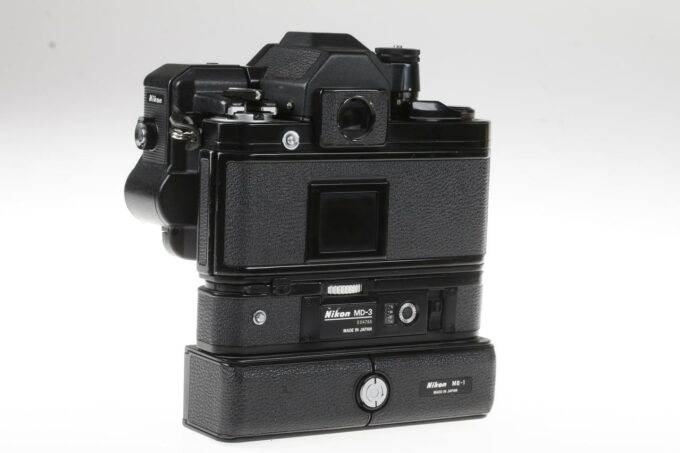 Nikon F2 Gehäuse mit DS-1, MD-3, MB-1 und Nikkor MF 85mm f/1,8 - #7782986