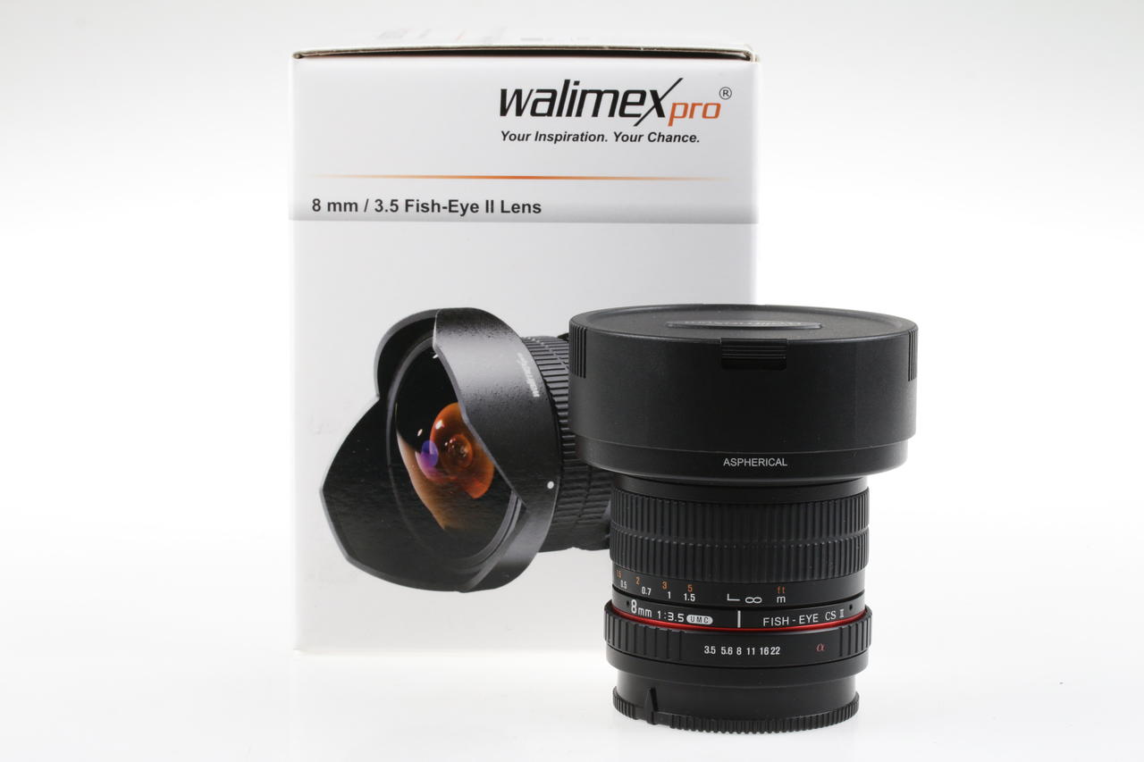 Walimex Pro 8mm f/3,5 Fish-Eye CS II für Sony / Minolta