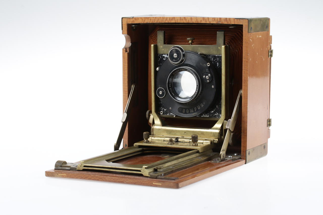 Diverse Holzkamera 9x12cm brauner Balgen Coronar 15cm - #31457