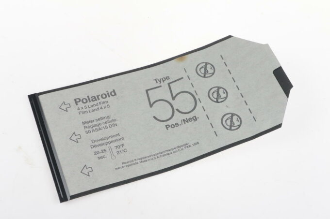 Polaroid Polapan Typ 55 Pos/Neg. Abgelaufen 11/99 - Image 3