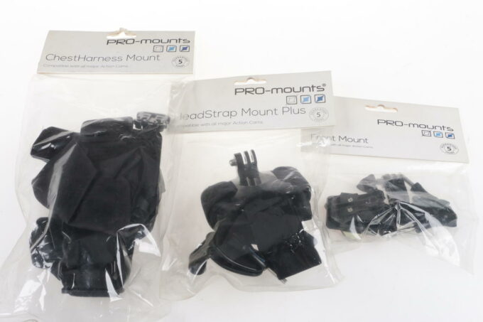 Pro Mounts Set für Action Cams (GoPro) - 4 Teile