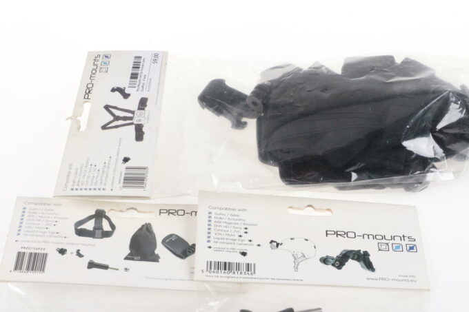 Pro Mounts Set für Action Cams (GoPro) - 4 Teile