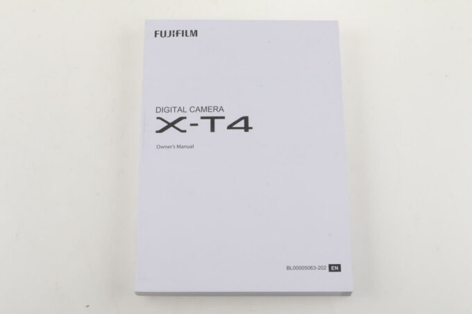 FUJIFILM Manual for X-T4 (Englisch)