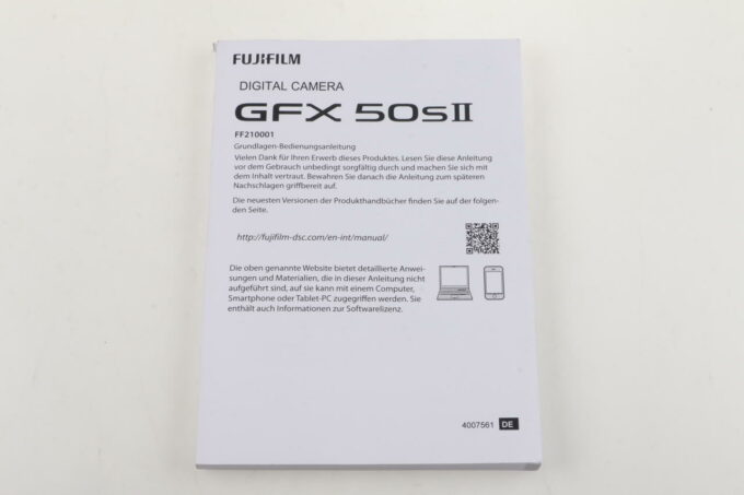 FUJIFILM Anleitung für GFX 50s II