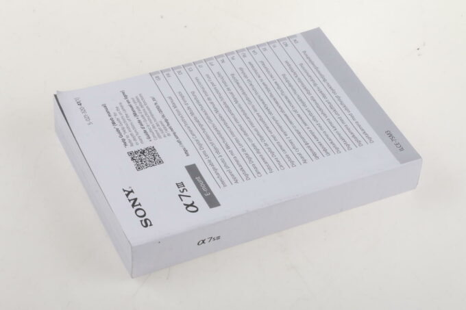 Sony Anleitung für Alpha S III
