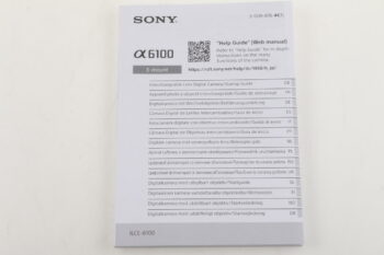 Sony Anleitung für Alpha 6100