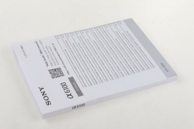 Sony Anleitung für Alpha 6100