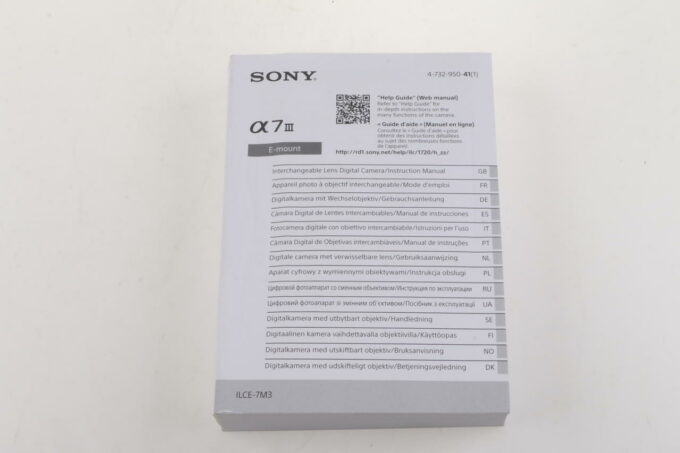 Sony Anleitung für Alpha 7 III