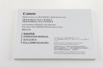 Canon Operation Manual für CN-E Objektive