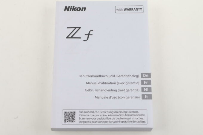Nikon Anleitung für Z f