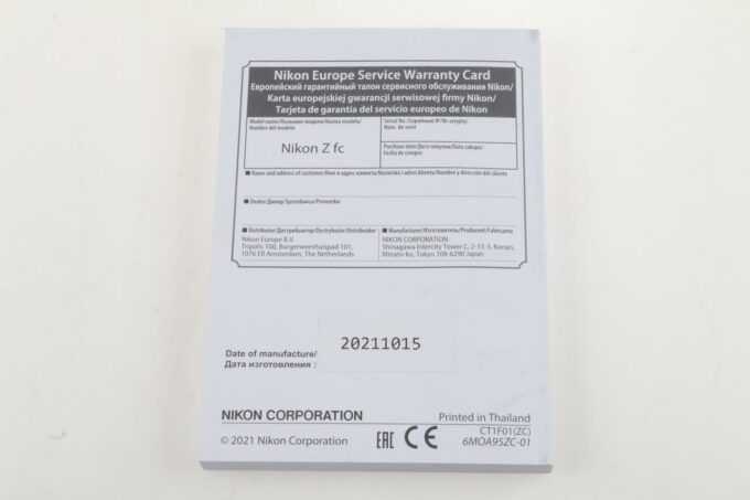 Nikon Manual for Z fc (englisch)