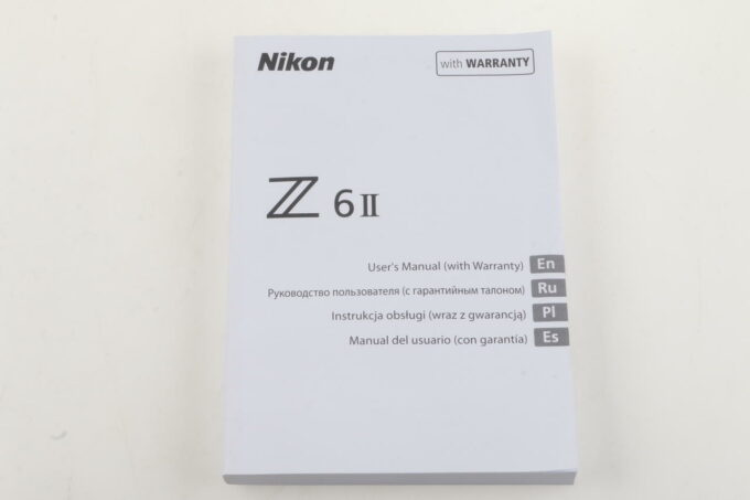 Nikon Manual for Z6II (englisch)