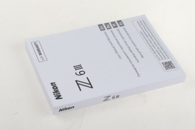 Nikon Manual for Z6III (englisch)