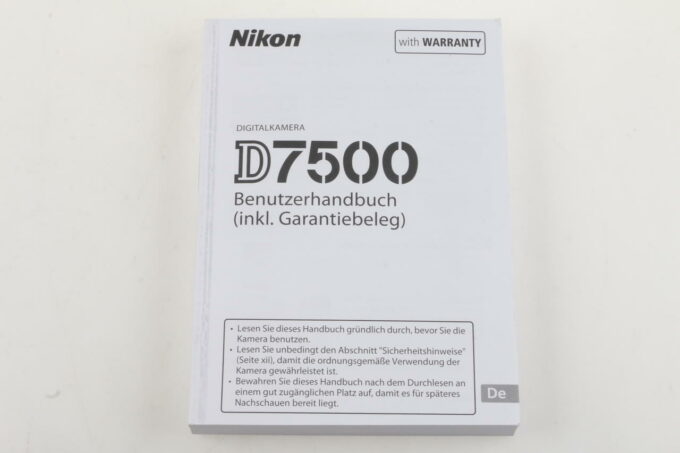 Nikon Anleitung für D7500