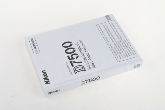 Nikon Anleitung für D7500