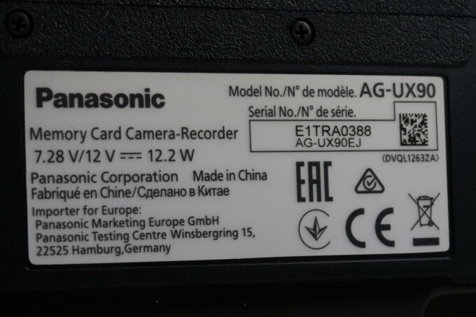 Panasonic AG-UX90 Videokamera - #E1TRA0388