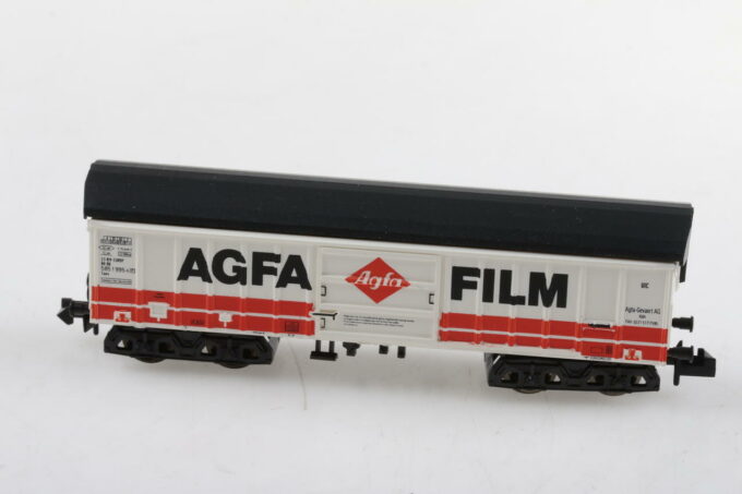 Agfa Zugwagon mit Werbung