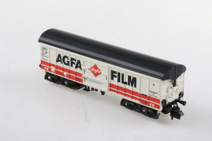 Agfa Zugwagon mit Werbung