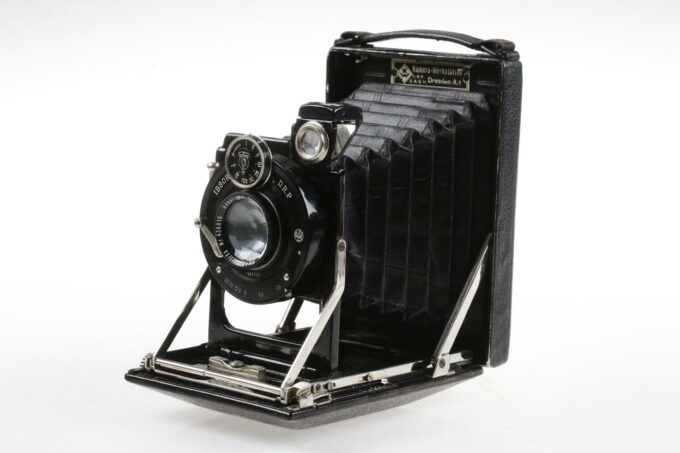 KWD Patent Etui 6,5x9cm mit Trioplan 105mm f/4,5 - #25741
