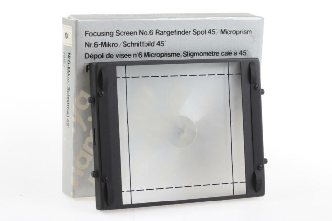 Mamiya RB67 Mattscheibe Schnittbild und Microprismen Nr. 6
