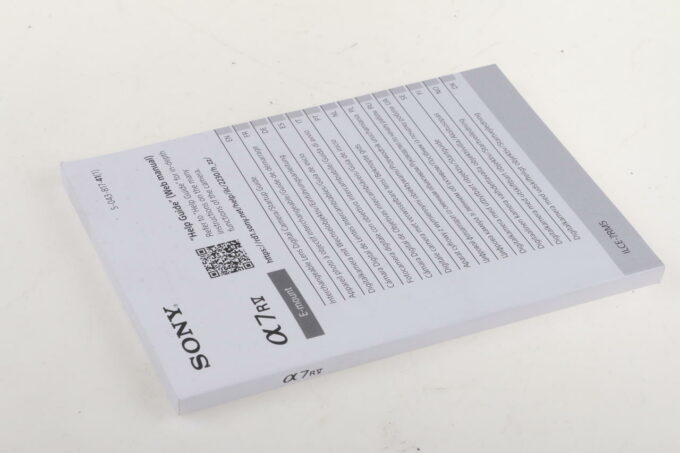 Sony Anleitung für Alpha 7R V