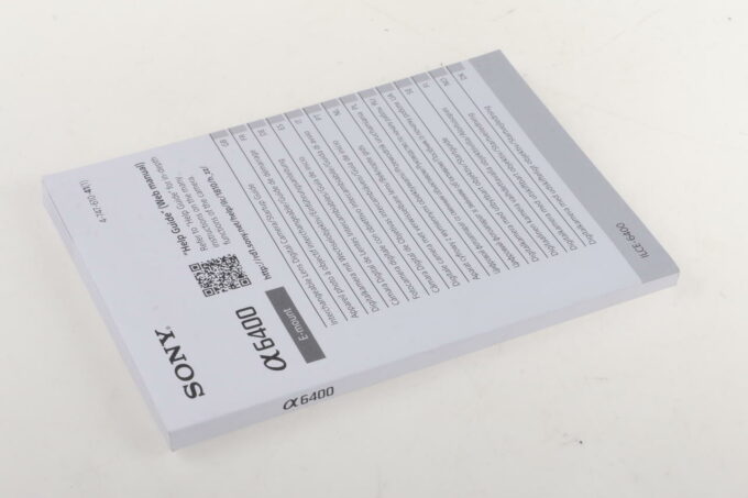 Sony Anleitung für Alpha 6400