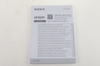 Sony Anleitung für Alpha 6600