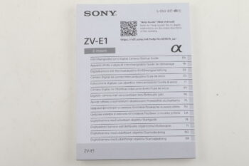 Sony Anleitung für ZV-E1