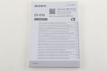 Sony Anleitung für ZV-E10
