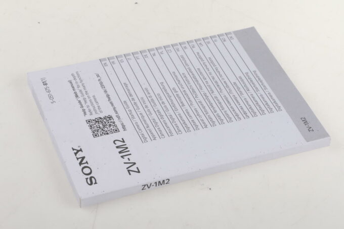 Sony Anleitung für ZV-1 M2