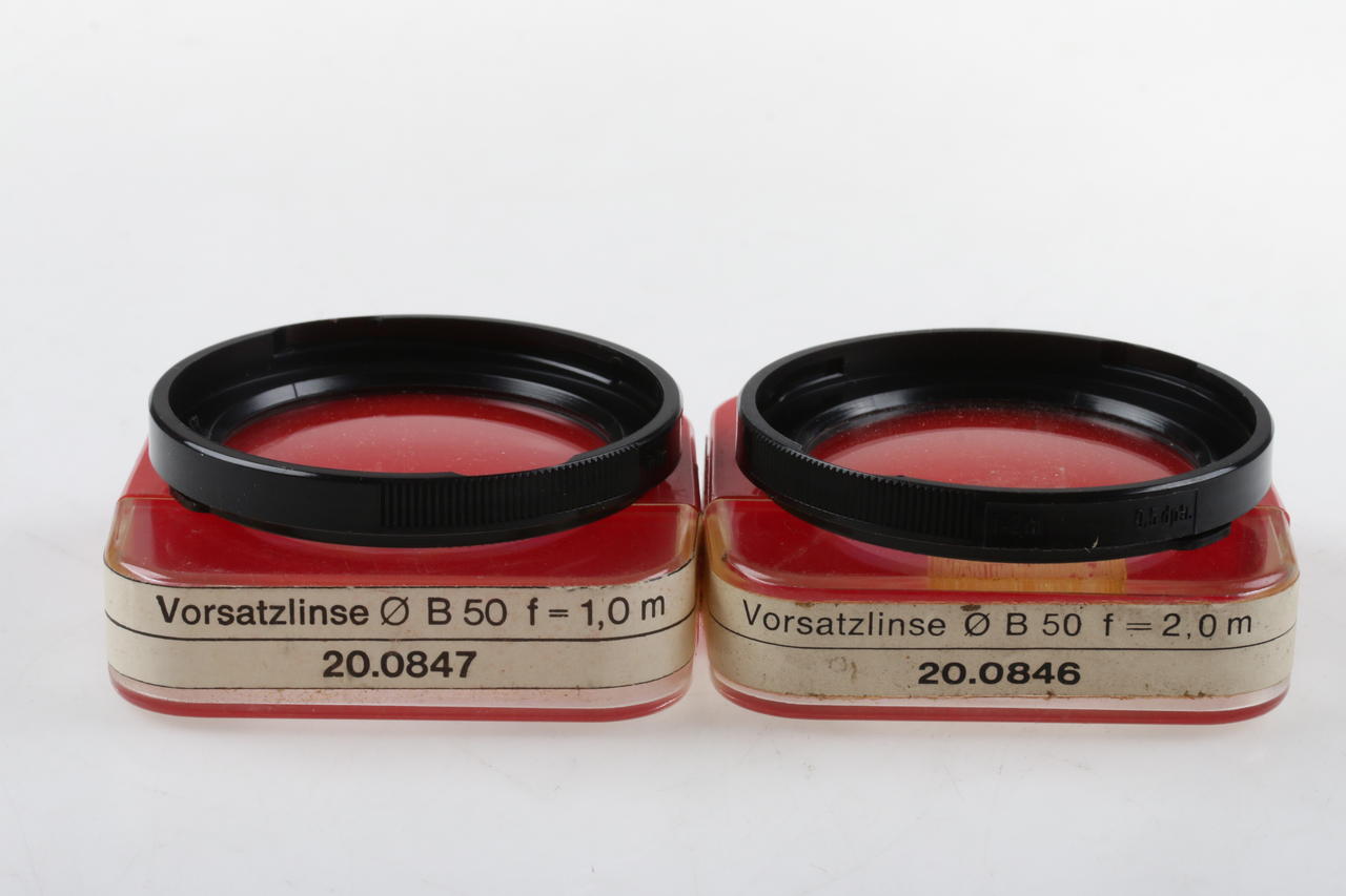 Zeiss Ikon Vorsatzlinsen B50 f=2m und f=1m Set