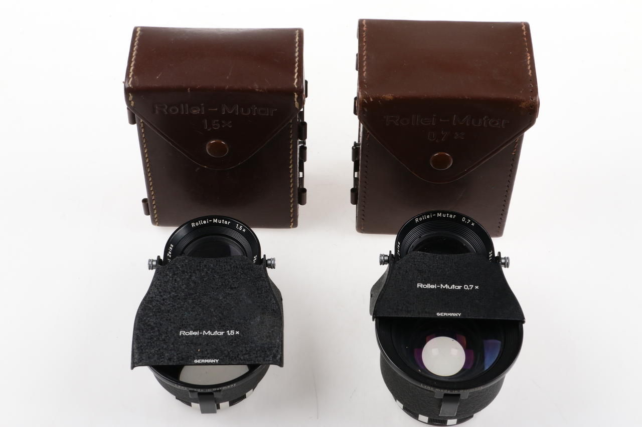 Rollei Mutar Satz 0,7x und 1,5x für Rolleiflex Bajonett III
