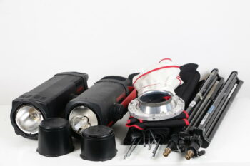 Multiblitz Blitzanlage Variospot, Xenolux 250 2x Softboxen