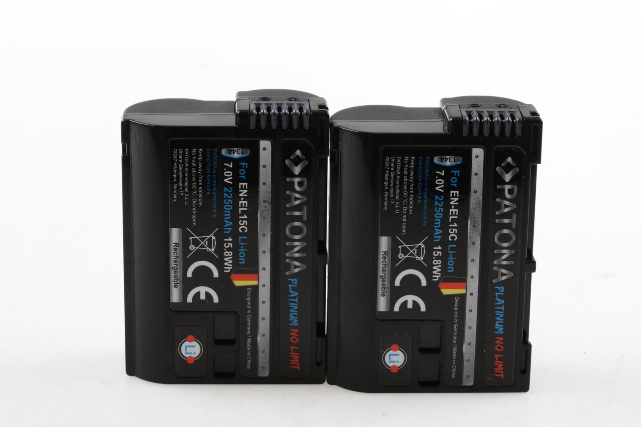 PATONA Akku - Nachbau wie Nikon EN-EL15 Li-Ion 2 Stück