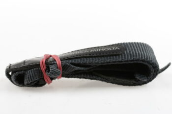 Minolta Tragegurt / grau mit weißer Aufschrift