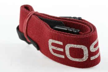 Canon EOS Tragegurt / rot mit weißer Aufschrift
