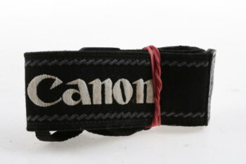 Canon EOS Tragegurt / braun mit weißer Aufschrift
