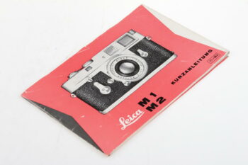 Leica Bedienungsanleitung für M1 und M2