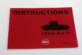 Leica Bedienungsanleitung für M 4-P englisch