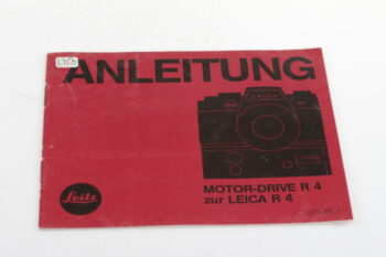 Leica Bedienungsanleitung für Motor-Drive R4