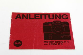 Leica Bedienungsanleitung für Motor-Drive R4