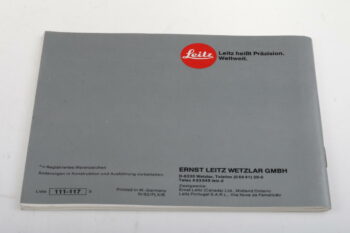 Leica Bedienungsanleitung für R4