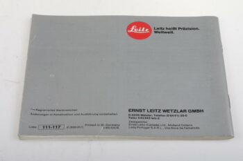 Leica Bedienungsanleitung für R4