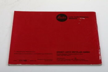 Leica Bedienungsanleitung für R4s