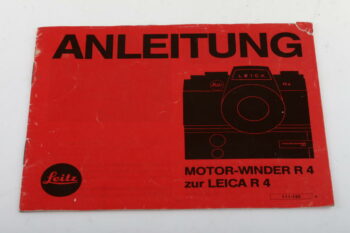 Leica Bedienungsanleitung für Motor-Drive R4